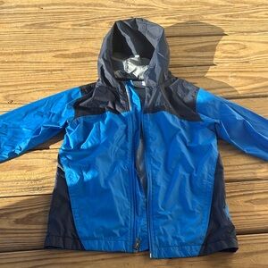 Columbia Kids' Hooded Rain Jacket - Blue & Black
Size Medium